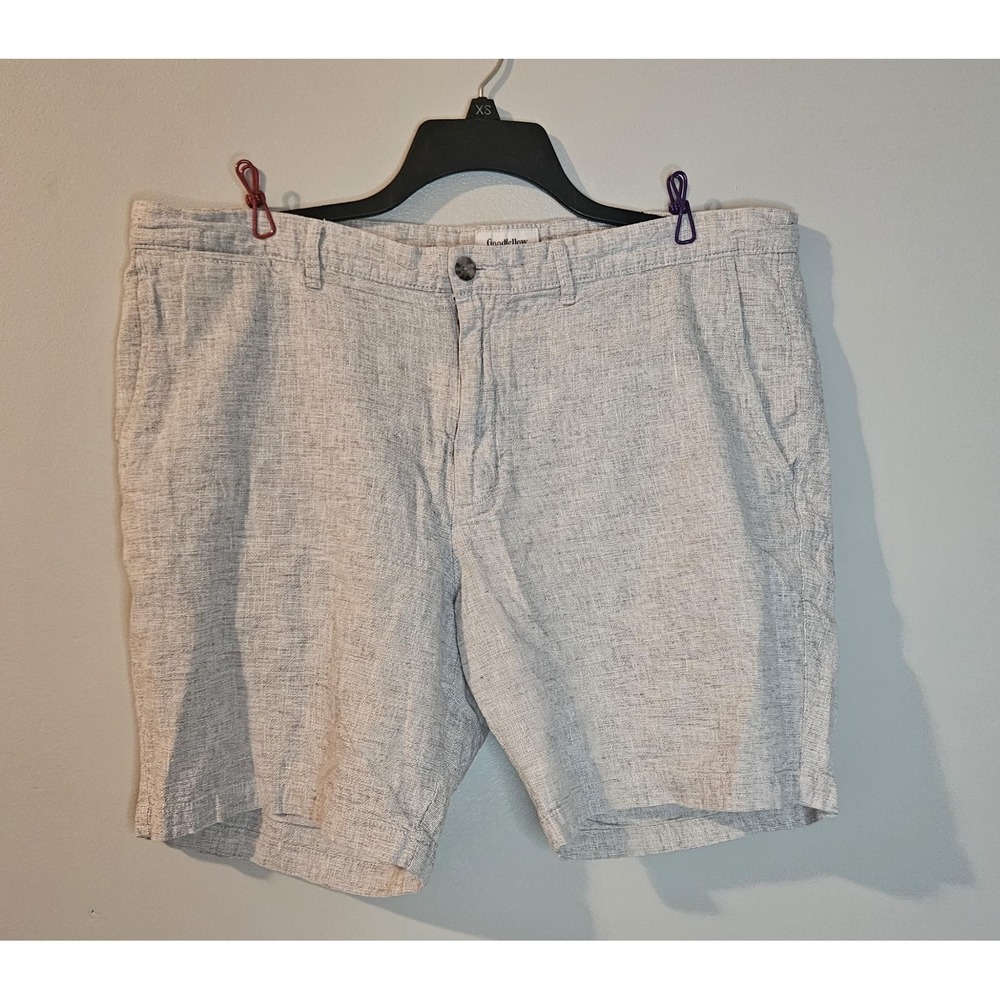 💙GOODFELLOW Gray Linen/Cotton Linden Flat Front Shorts Size 40💙